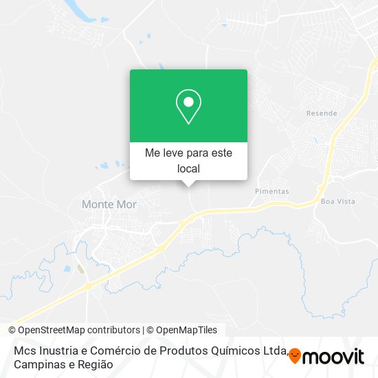 Mcs Inustria e Comércio de Produtos Químicos Ltda mapa