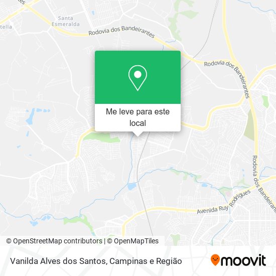 Vanilda Alves dos Santos mapa