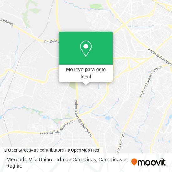 Mercado Vila Uniao Ltda de Campinas mapa