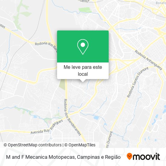 M and F Mecanica Motopecas mapa