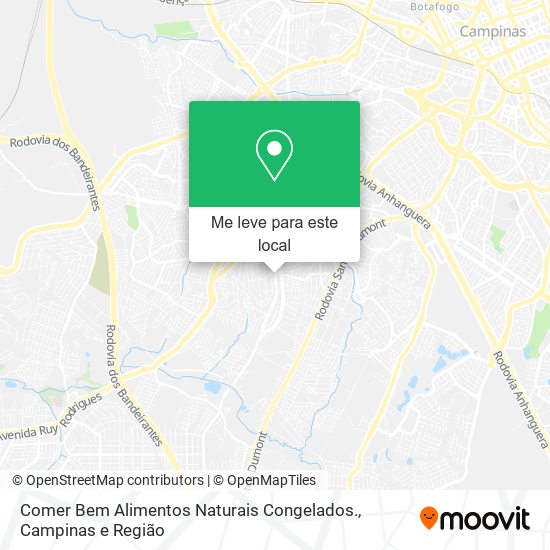Comer Bem Alimentos Naturais Congelados. mapa