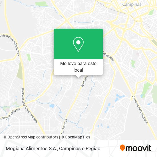 Mogiana Alimentos S.A. mapa