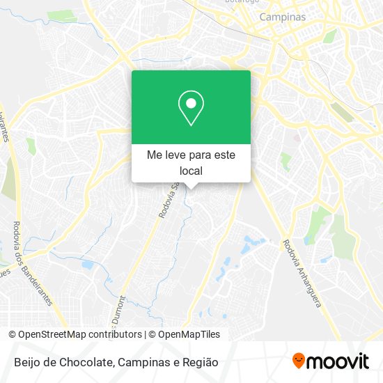 Beijo de Chocolate mapa