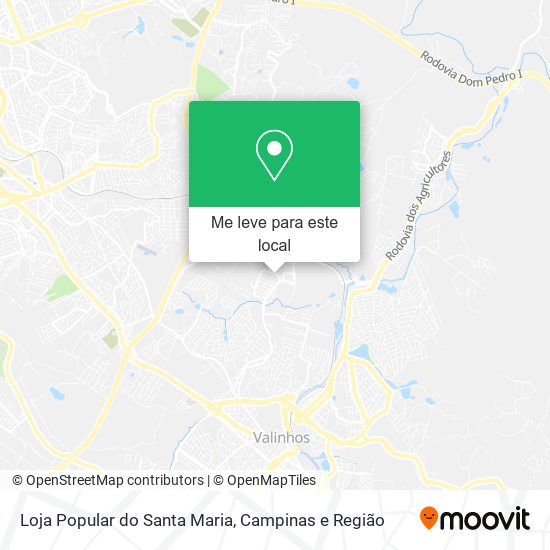 Loja Popular do Santa Maria mapa