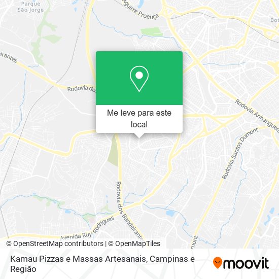 Kamau Pizzas e Massas Artesanais mapa