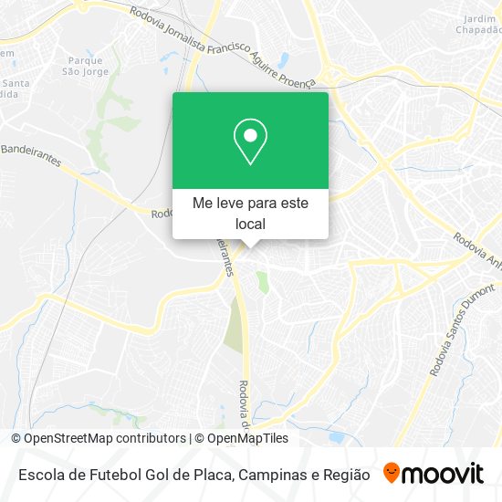 Escola de Futebol Gol de Placa mapa