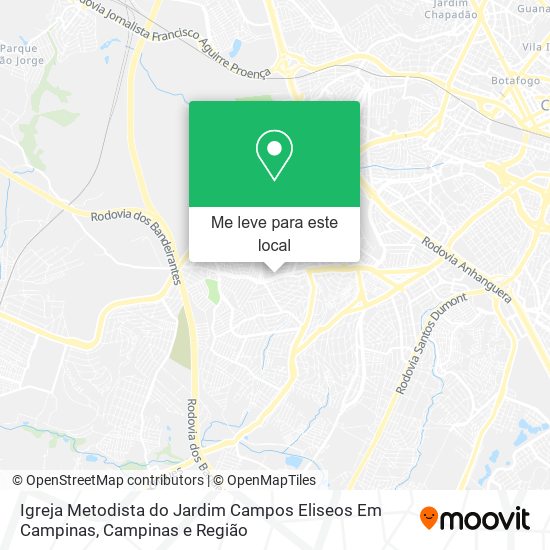 Igreja Metodista do Jardim Campos Eliseos Em Campinas mapa
