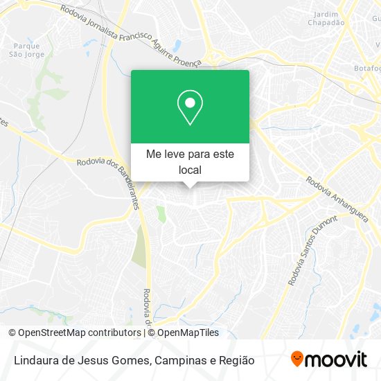 Lindaura de Jesus Gomes mapa