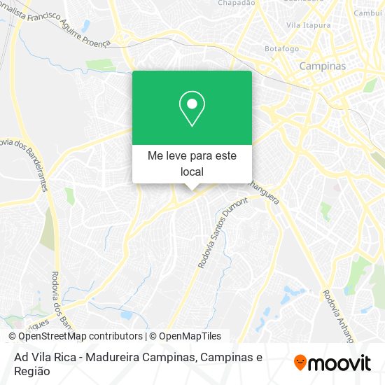 Ad Vila Rica - Madureira Campinas mapa
