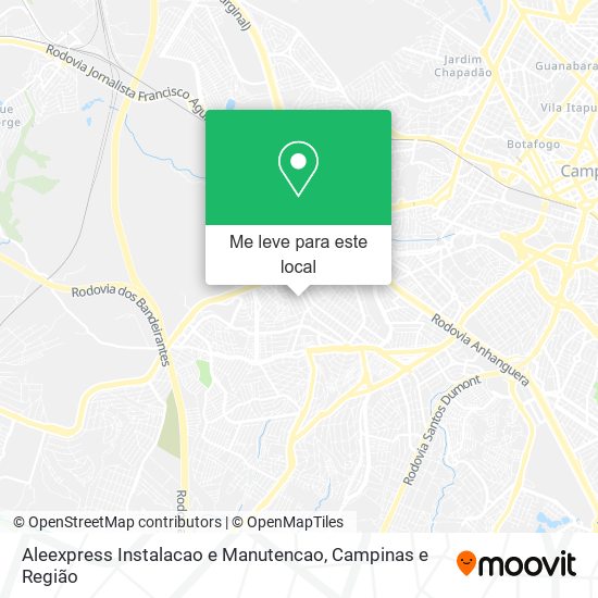 Aleexpress Instalacao e Manutencao mapa