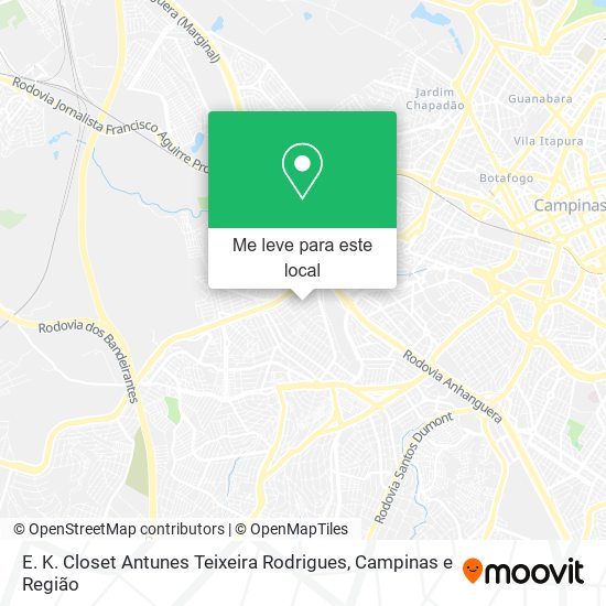 E. K. Closet Antunes Teixeira Rodrigues mapa