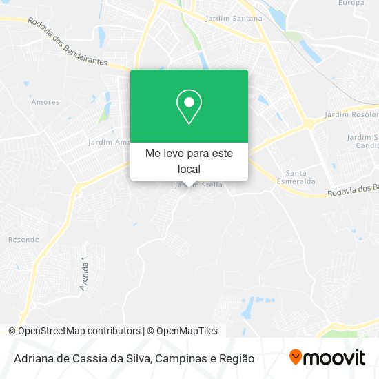 Adriana de Cassia da Silva mapa