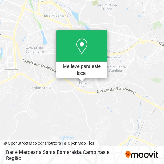 Bar e Mercearia Santa Esmeralda mapa