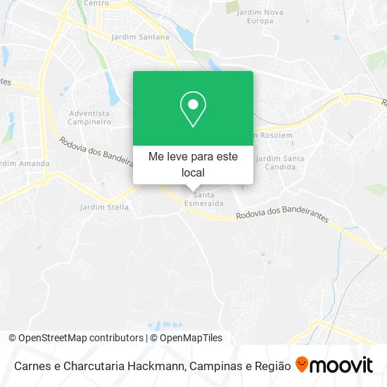 Carnes e Charcutaria Hackmann mapa