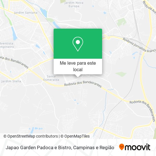 Japao Garden Padoca e Bistro mapa
