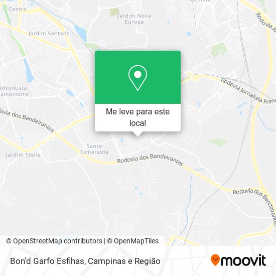 Bon'd Garfo Esfihas mapa