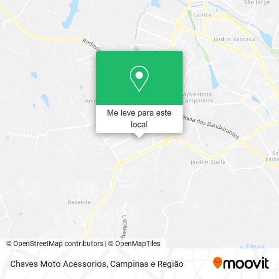 Chaves Moto Acessorios mapa