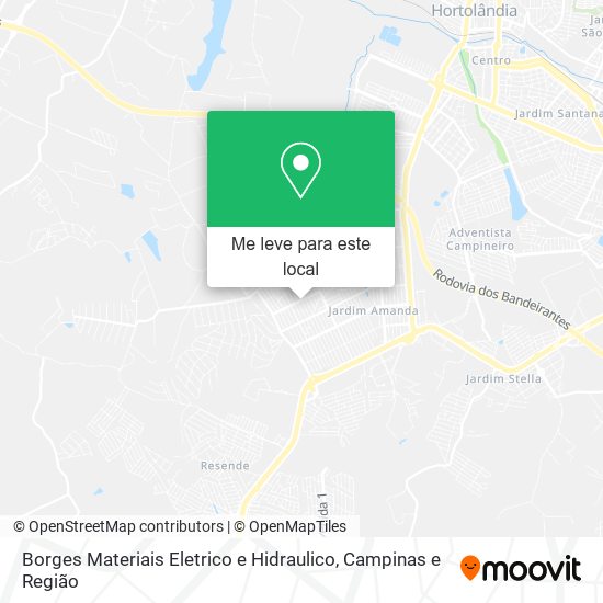 Borges Materiais Eletrico e Hidraulico mapa