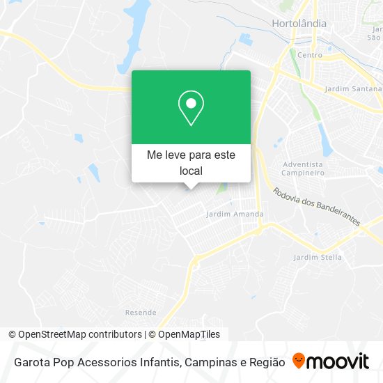 Garota Pop Acessorios Infantis mapa