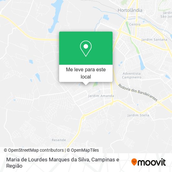 Maria de Lourdes Marques da Silva mapa