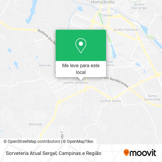 Sorveteria Atual Sergel mapa