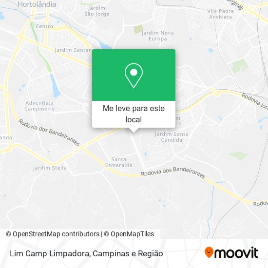 Lim Camp Limpadora mapa