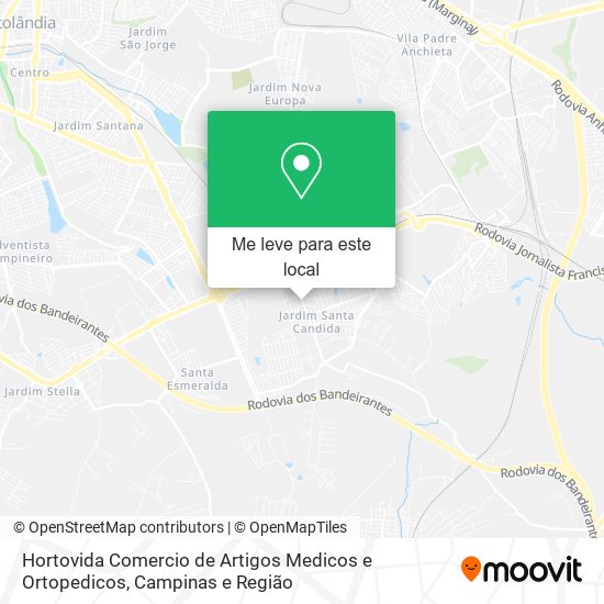 Hortovida Comercio de Artigos Medicos e Ortopedicos mapa