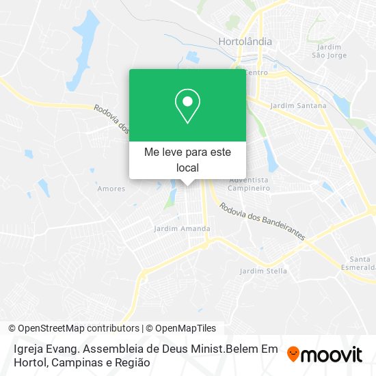 Igreja Evang. Assembleia de Deus Minist.Belem Em Hortol mapa