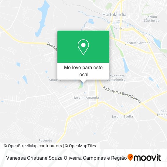 Vanessa Cristiane Souza Oliveira mapa