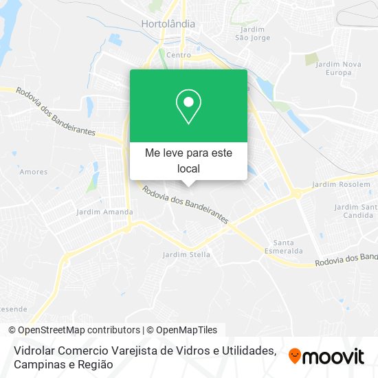 Vidrolar Comercio Varejista de Vidros e Utilidades mapa