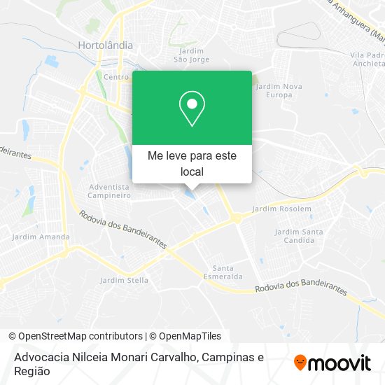 Advocacia Nilceia Monari Carvalho mapa