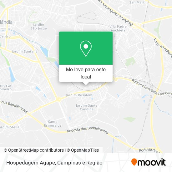 Hospedagem Agape mapa