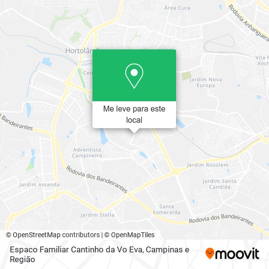 Espaco Familiar Cantinho da Vo Eva mapa
