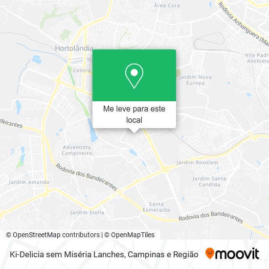 Ki-Delicia sem Miséria Lanches mapa