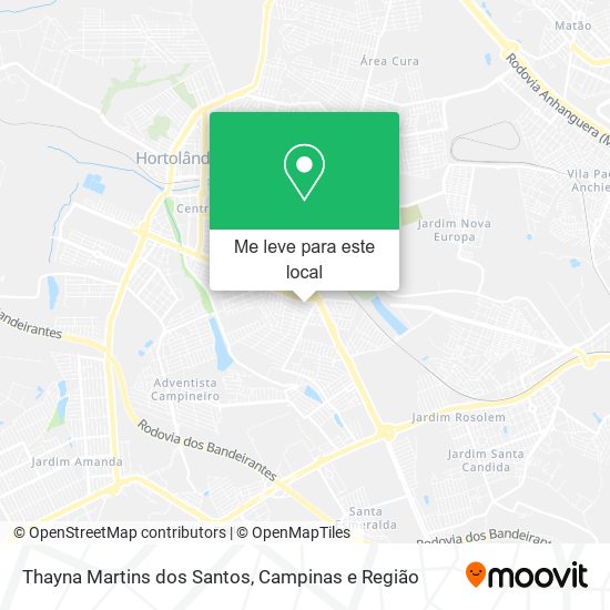 Thayna Martins dos Santos mapa