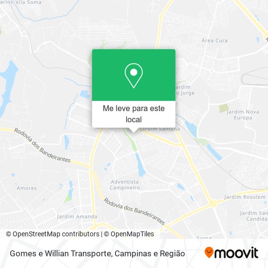 Gomes e Willian Transporte mapa