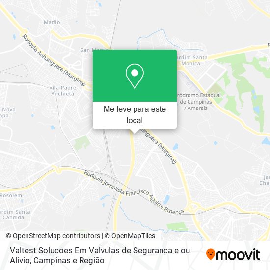 Valtest Solucoes Em Valvulas de Seguranca e ou Alivio mapa