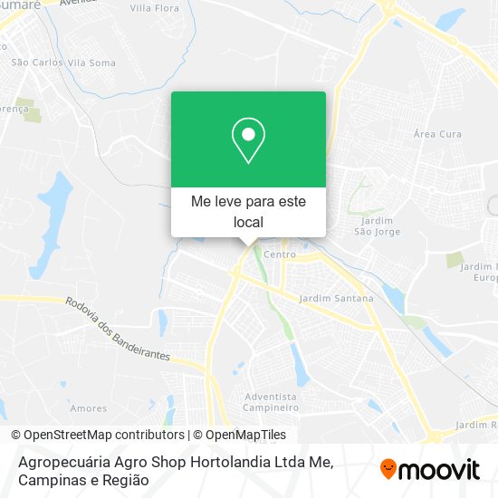 Agropecuária Agro Shop Hortolandia Ltda Me mapa