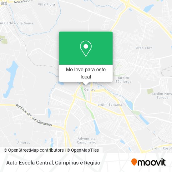 Auto Escola Central mapa