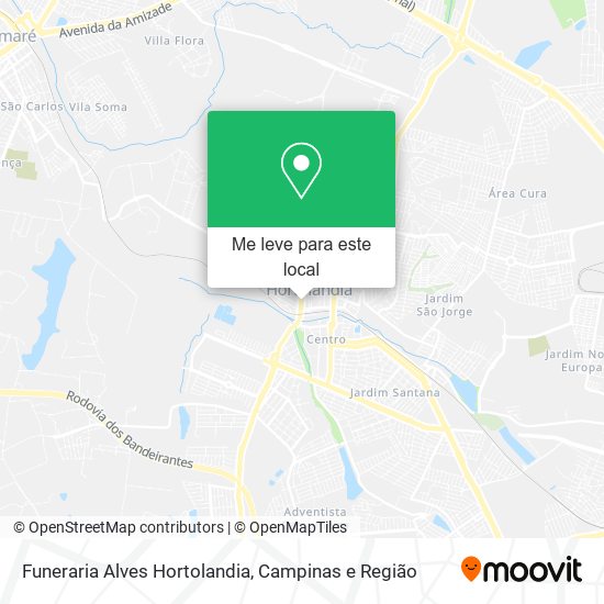 Funeraria Alves Hortolandia mapa