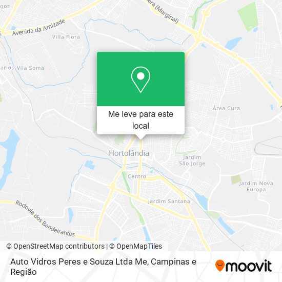 Auto Vidros Peres e Souza Ltda Me mapa