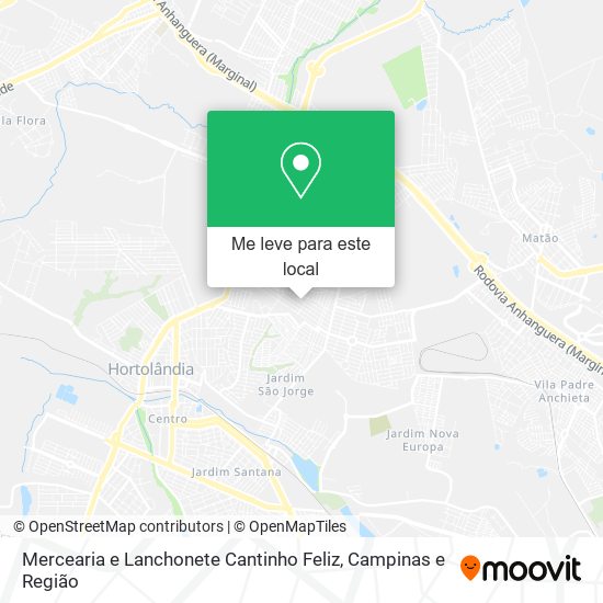 Mercearia e Lanchonete Cantinho Feliz mapa