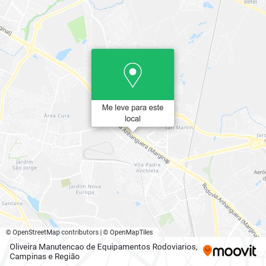 Oliveira Manutencao de Equipamentos Rodoviarios mapa