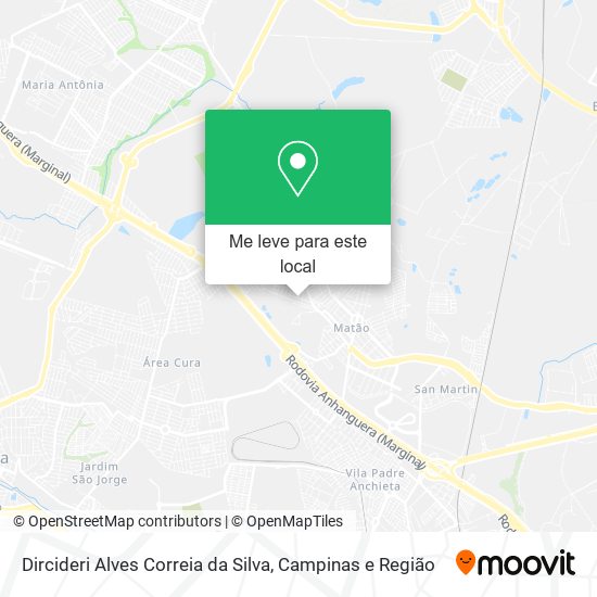 Dircideri Alves Correia da Silva mapa