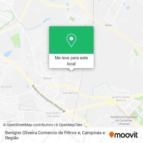 Benigno Oliveira Comercio de Filtros e mapa