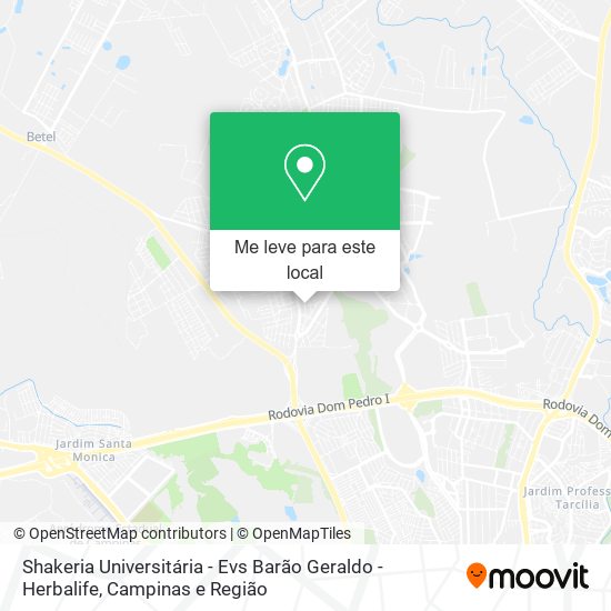 Shakeria Universitária - Evs Barão Geraldo - Herbalife mapa