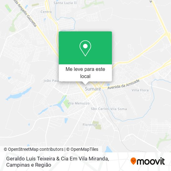 Geraldo Luís Teixeira & Cia Em Vila Miranda mapa