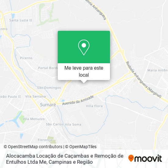 Alocacamba Locação de Caçambas e Remoção de Entulhos Ltda Me mapa