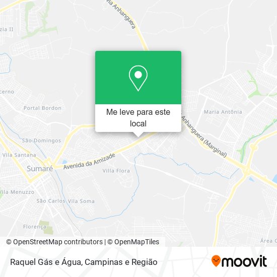 Raquel Gás e Água mapa