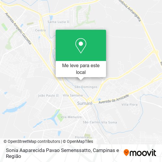 Sonia Aaparecida Pavao Semenssatto mapa